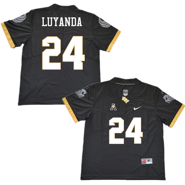 Men #24 Gabriel Luyanda UCF Knights College Football Jerseys Sale-Black